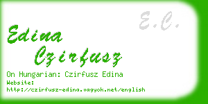 edina czirfusz business card